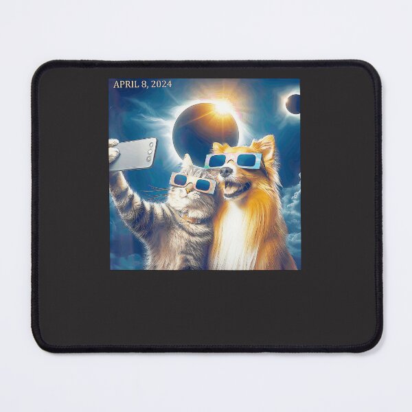 Item preview, Cat-And-Dog-Selfie-With-Solar-2024-Eclipse-Wearing-Glasses-(2) designed and sold by flankaocau.