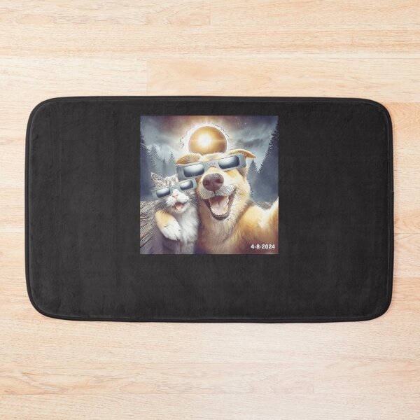 Item preview, Cat-And-Dog-Selfie-With-Solar-2024-Eclipse-Wearing-Glasses designed and sold by flankaocau.