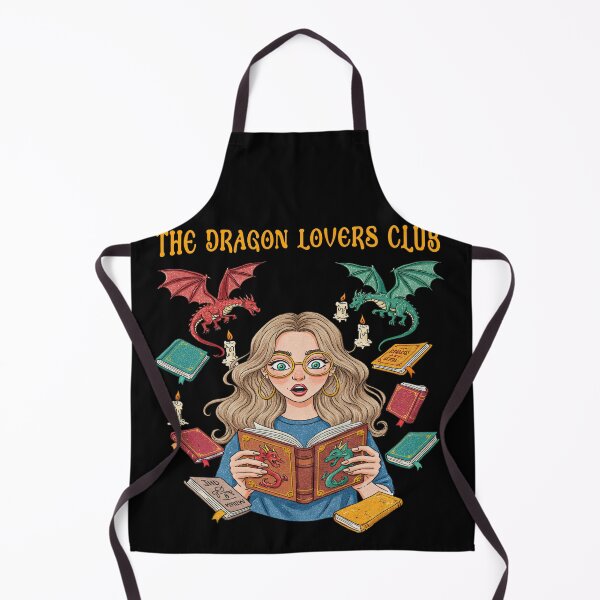 Item preview, Fantasy Bookworm Girl with Dragon Lovers Club designed and sold by TeeARTHY.