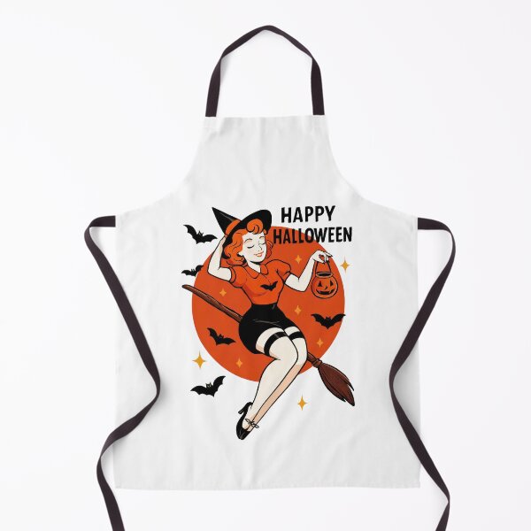 Item preview, Happy Halloween Retro Pinup Witch designed and sold by CleanDecor.