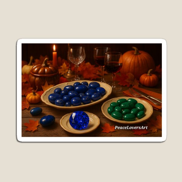 Item preview, Autumn Sparkle with Sapphires, Lapis & Malachite designed and sold by PEACELOVERSART.