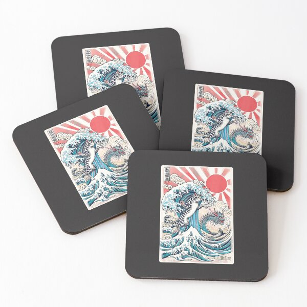 Item preview, Cat-And-Dragon-Japanese-Art-The-Great-Wave-Off-Kanagawa-Cat designed and sold by flankaocau.