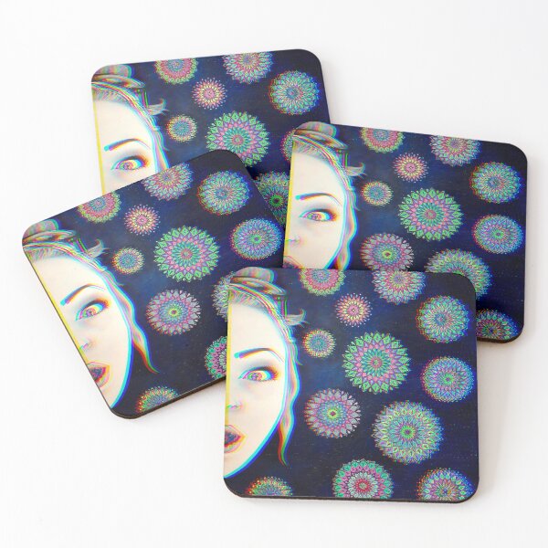 Item preview, Psychedelic trippy painting of a woman in a galaxy of mandalas  designed and sold by Nikki-Tee.