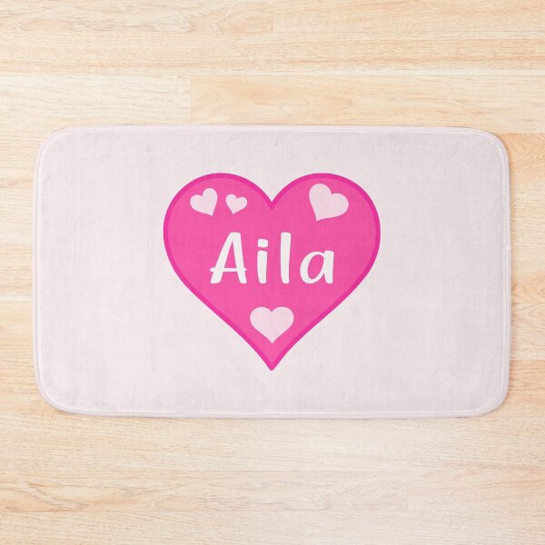 Item preview, Aila Name Pink Heart  designed and sold by Jeallan Designs.