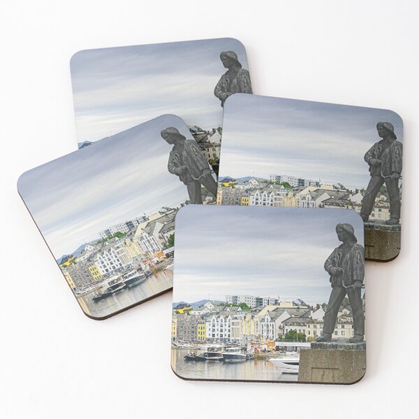 Item preview, The Fisher Boy Statue in Art Nouveau Alesund Norway designed and sold by Martyn R Arnold Fine Art Nature & Landscape Photography.
