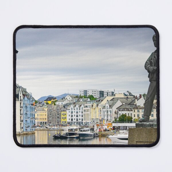 Item preview, The Fisher Boy Statue in Art Nouveau Alesund Norway designed and sold by Martyn R Arnold Fine Art Nature & Landscape Photography.