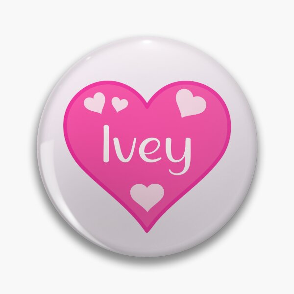 Item preview, Ivey Name Pink Heart  designed and sold by Jeallan Designs.