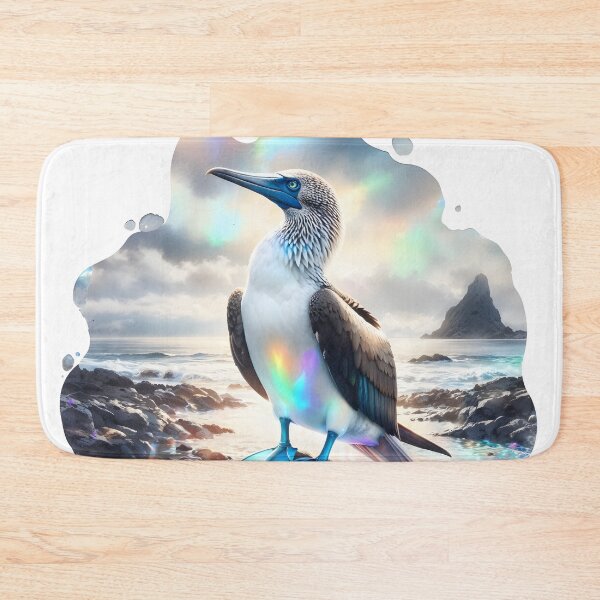 Item preview, Blue-Footed Booby on Volcanic Rocks designed and sold by RubisLeaf.