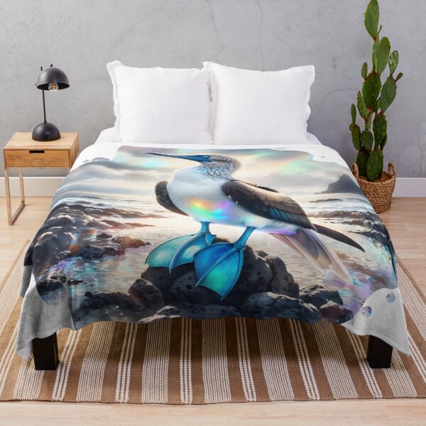 Item preview, Blue-Footed Booby on Volcanic Rocks designed and sold by RubisLeaf.