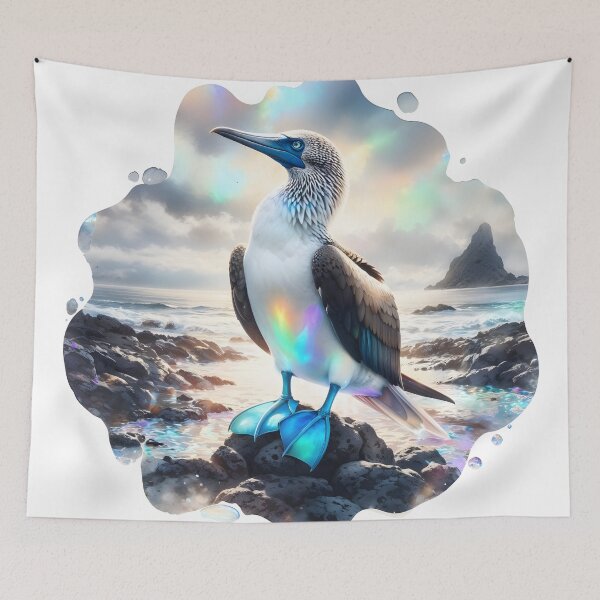 Item preview, Blue-Footed Booby on Volcanic Rocks designed and sold by RubisLeaf.