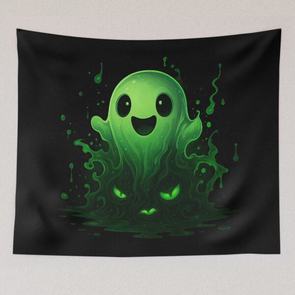 Item preview, Cute Slime Ghost with Hidden Evil Faces designed and sold by Daagath.
