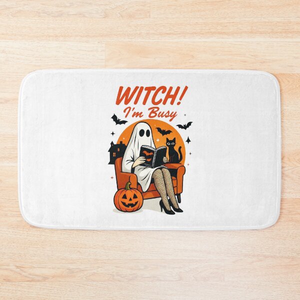 Item preview, Witch I’m Busy Pinup Ghost Reader designed and sold by CleanDecor.
