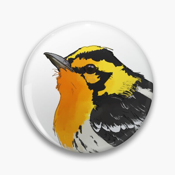 Item preview, Blackburnian Warbler designed and sold by Great Auk Wildlife Illustration.