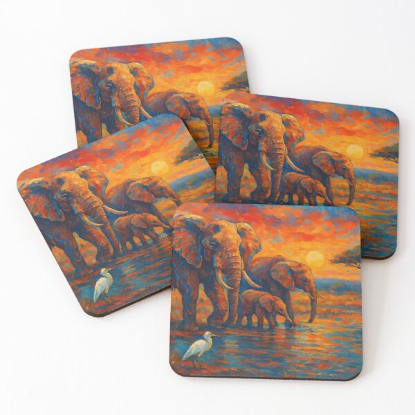 Item preview, Glimpses of the Savanna - Elephant Family designed and sold by BreezyDawnDesigns.