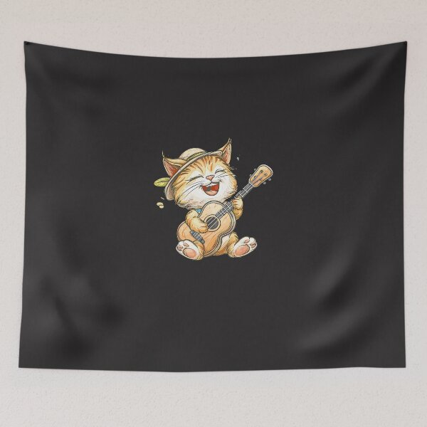 Item preview, Cat-And-Guitar-Harmony-Blouse designed and sold by flankaocau.