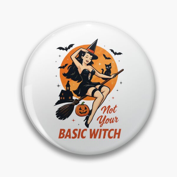 Item preview, Not Your Basic Witch Pinup Retro designed and sold by CleanDecor.