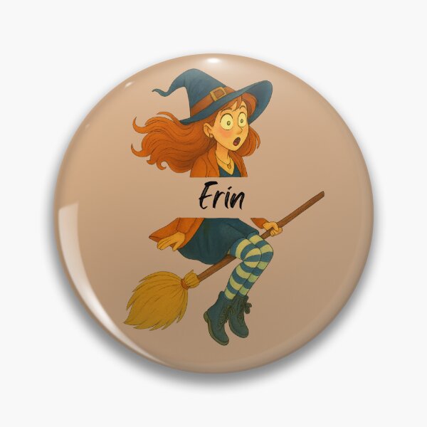 Artikelvorschau, Erin Name Customized Halloween Niedliche Hexe entworfen und verkauft von Our Bible Journey.