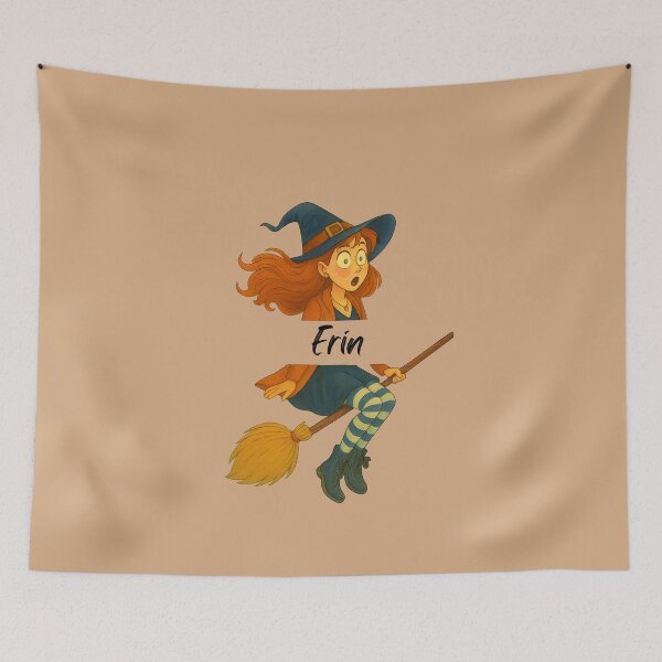 Item preview, Erin Name Customized Halloween Cute Witch designed and sold by Our Bible Journey.
