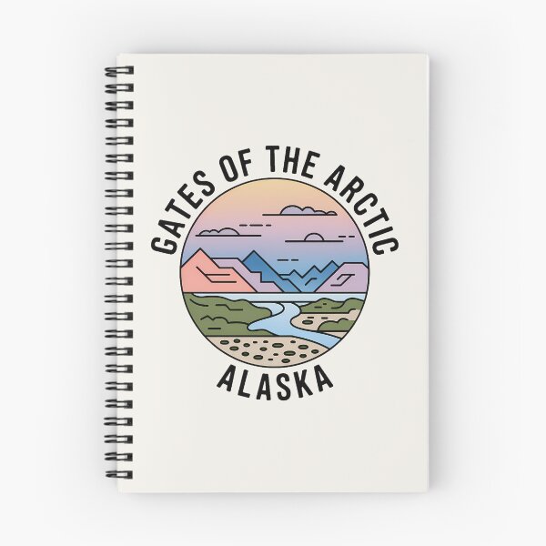 Item preview, Gates of the Arctic Minimalist Pastel Badge Alaska National Park Sticker designed and sold by Horizon Tales.