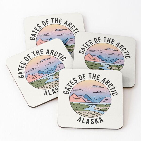 Item preview, Gates of the Arctic Minimalist Pastel Badge Alaska National Park Sticker designed and sold by Horizon Tales.
