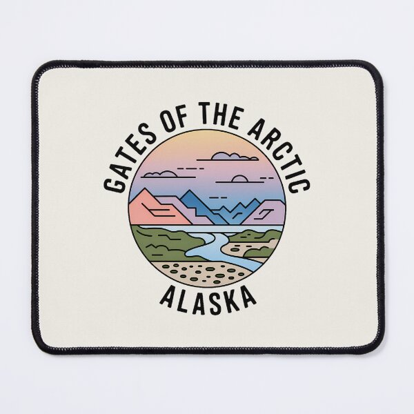 Item preview, Gates of the Arctic Minimalist Pastel Badge Alaska National Park Sticker designed and sold by Horizon Tales.