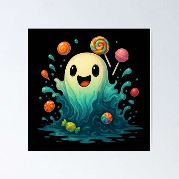 Item preview, Candy Splash Ghost with Lollipops and Sweets designed and sold by Daagath.