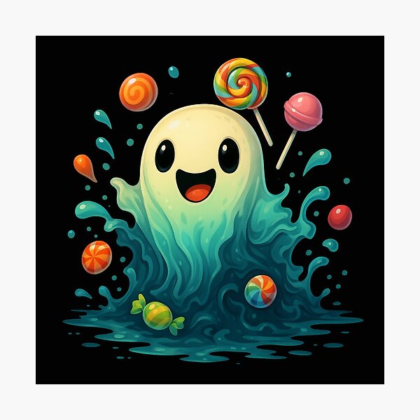 Item preview, Candy Splash Ghost with Lollipops and Sweets designed and sold by Daagath.