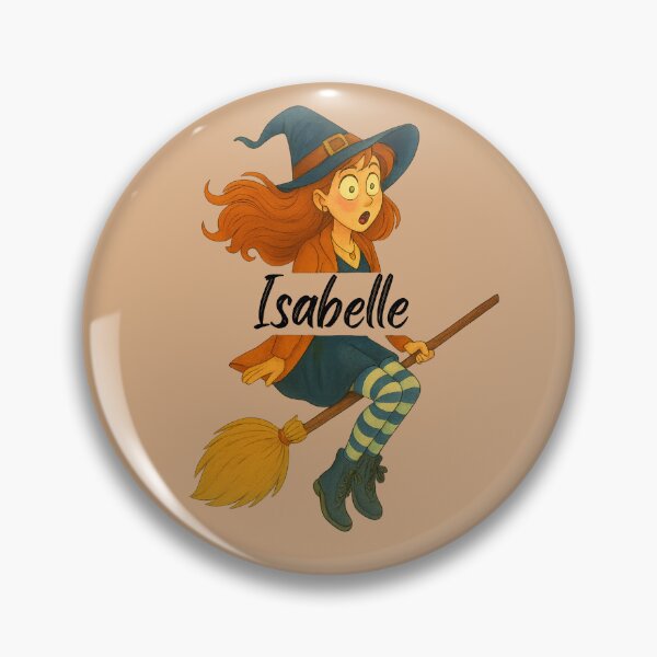 Item preview, Isabelle Name Customized Halloween Cute Witch designed and sold by Our Bible Journey.