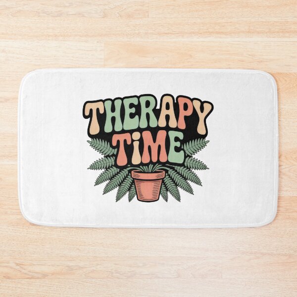 Item preview, Calming Groovy Therapy Time Typography with Plant Accent designed and sold by SplashTastic.
