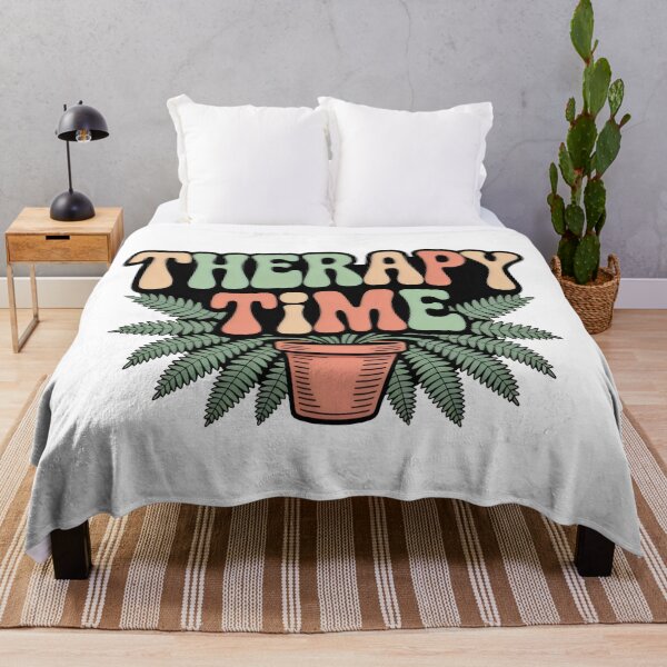 Item preview, Calming Groovy Therapy Time Typography with Plant Accent designed and sold by SplashTastic.