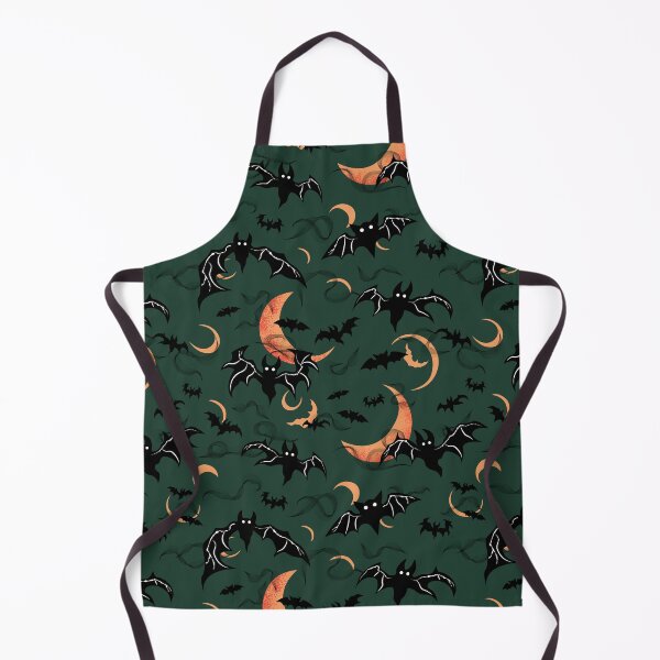 Item preview, Bats and Spooky Moons Pattern - Dark Wicked Green designed and sold by Daniel Bevis Design.
