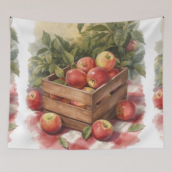 Item preview, Orchard Harvest – Cottagecore Apple Crate designed and sold by Deezyned.