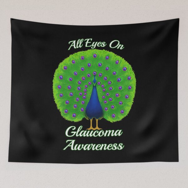 Item preview, Colorful Peacock for Glaucoma Awareness Support designed and sold by Eyepatch-Jacks.