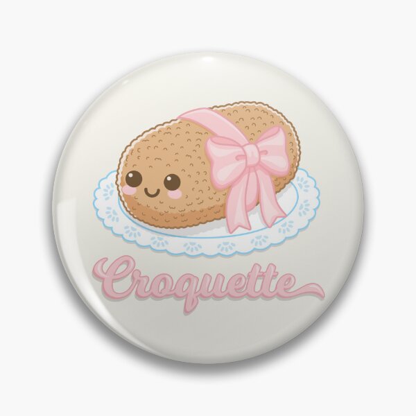 Item preview, Kawaii Pink Ribbon Croquette designed and sold by miavaldez.