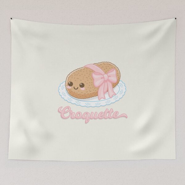 Item preview, Kawaii Pink Ribbon Croquette designed and sold by miavaldez.