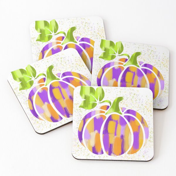 Item preview, Colorful Brush Stroke Pumpkin – Vibrant Fall & Halloween Art designed and sold by baucestudio.