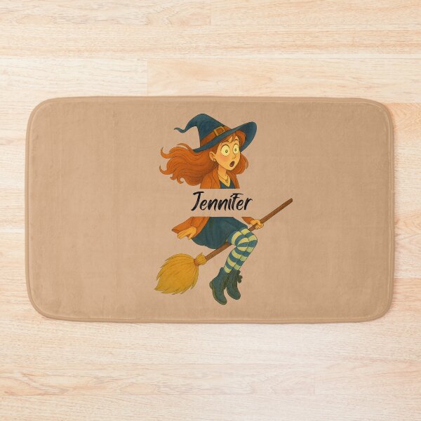 Item preview, Jennifer Name Customized Halloween Cute Witch designed and sold by Our Bible Journey.