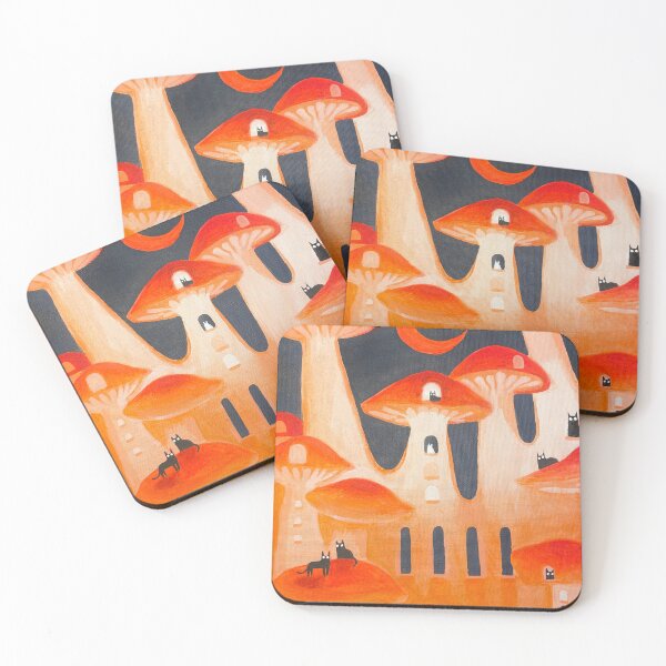 Item preview, Cat Mushroom Fortress designed and sold by Spooky Ash Art.