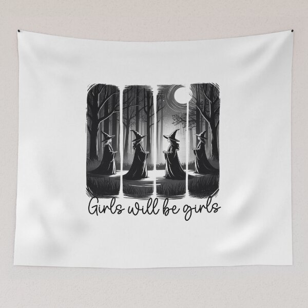 Item preview, Girls Will Be Girls Witchy Brush Design designed and sold by CleanDecor.