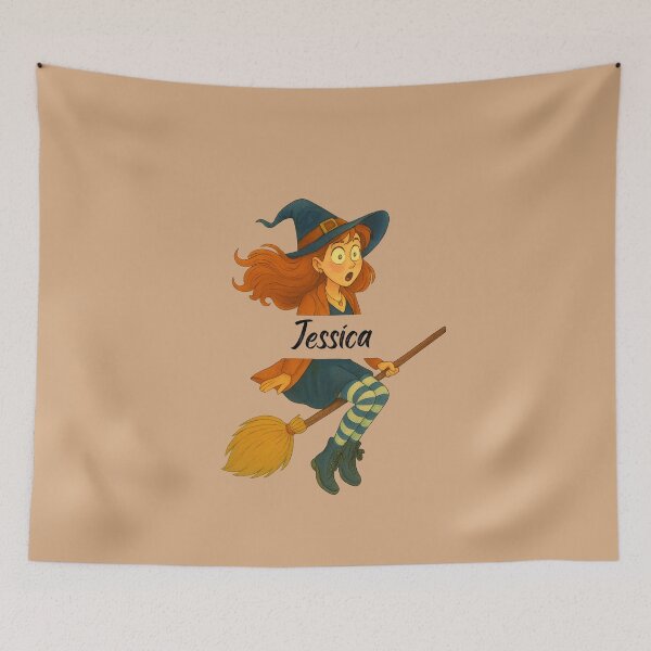 Item preview, Jessica Name Customized Halloween Cute Witch designed and sold by Our Bible Journey.
