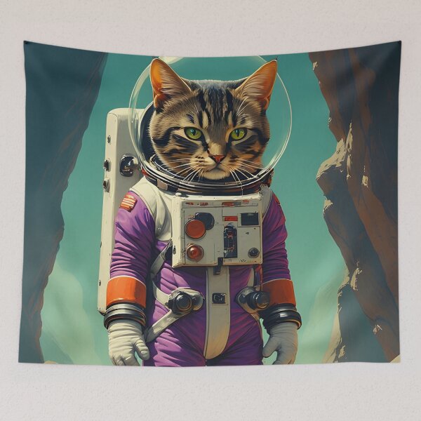 Item preview, The cat in space brings you luck designed and sold by she-devil-shirt.