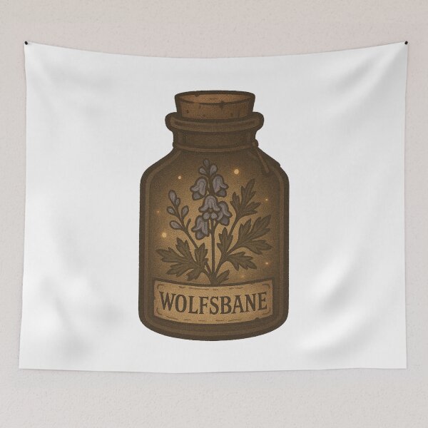 Item preview, Wolfsbane Potion Jar Illustration designed and sold by Vendeloc.