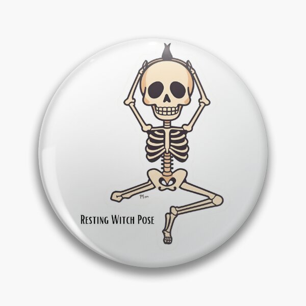 Aperçu de l'œuvre Pose de repos – Motif de yoga squelette amusant pour Halloween créée et vendue par Activity01.