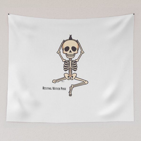 Item preview, Restin’ in Pose – Funny Skeleton Yoga Halloween Design designed and sold by Activity01.
