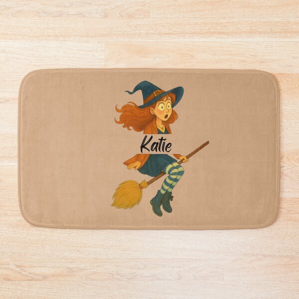 Item preview, Katie Name Customized Halloween Cute Witch designed and sold by Our Bible Journey.