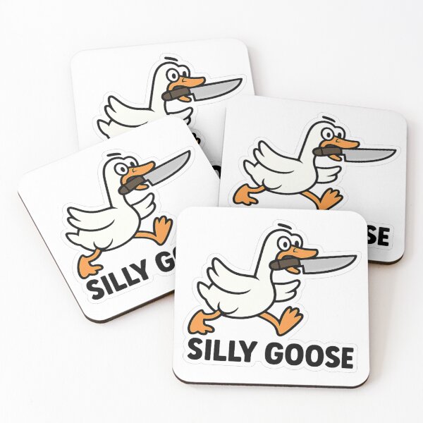 Item preview, Silly Goose running with a knife designed and sold by Witan Ink.
