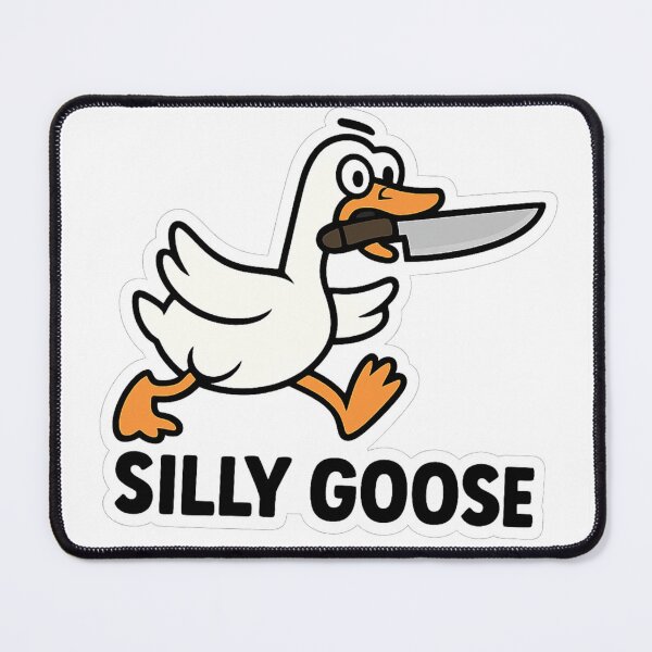 Item preview, Silly Goose running with a knife designed and sold by Witan Ink.
