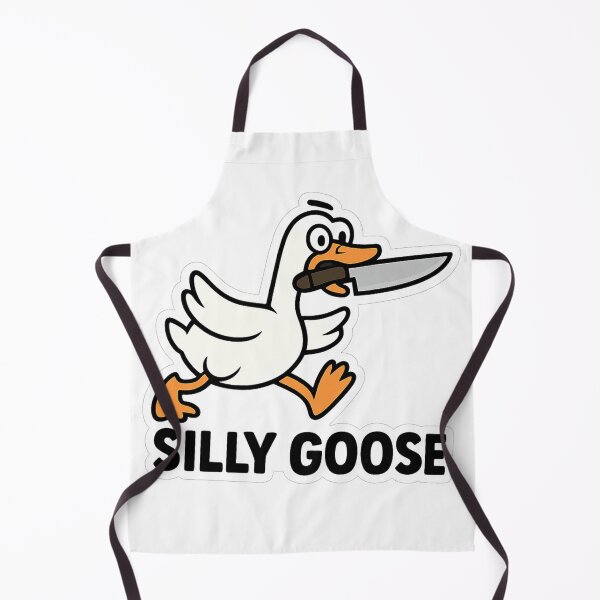 Item preview, Silly Goose running with a knife designed and sold by Witan Ink.