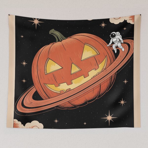 Item preview, Halloween Pumpkin Spooky Planet designed and sold by Aesthetic Art.
