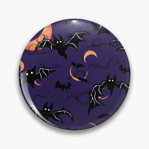 Item preview, Bats and Spooky Moons Pattern - Deep Purple Magic designed and sold by Daniel Bevis Design.